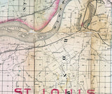 1891 Map of Saint Louis Missouri and Vicinity