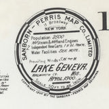 1900 Town Map of Lake Geneva Wisconsin