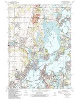 1993 Topo Map of Fox Lake Illinois Quadrangle