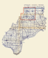 Spencer County Indiana Vintage Map