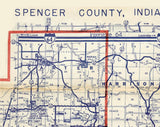 Spencer County Indiana Vintage Map