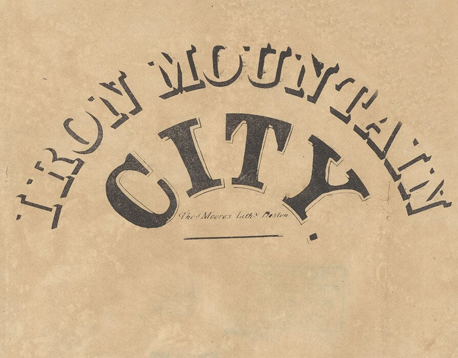 1837 Map of Iron Mountain City Missouri