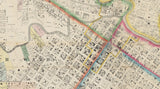 1869 Map of Houston Harris County Texas