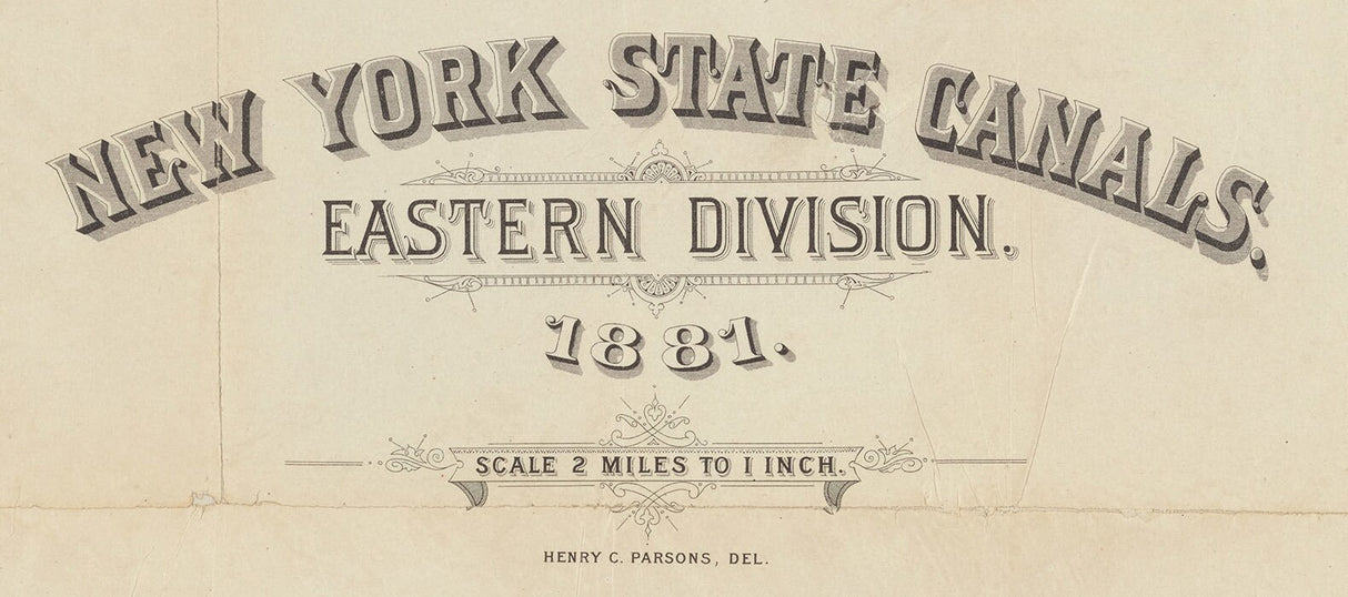 1881 Map of the Erie Canal Eastern Division