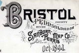 1894 Sanborn Map of Bristol Bucks County Pennsylvania