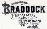 1896 Sanborn Map of Braddock Allegheny County Pennsylvania