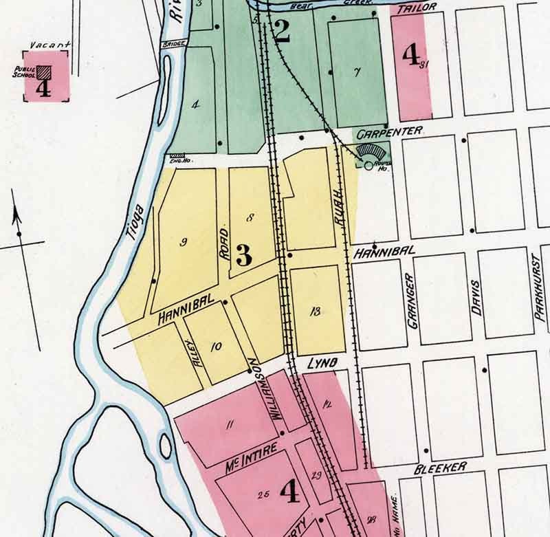 1897 Sanborn Map of Blossburg Tioga County Pennsylvania