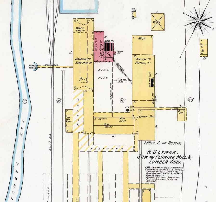 1898 Sanborn Map of Austin Potter County Pennsylvania