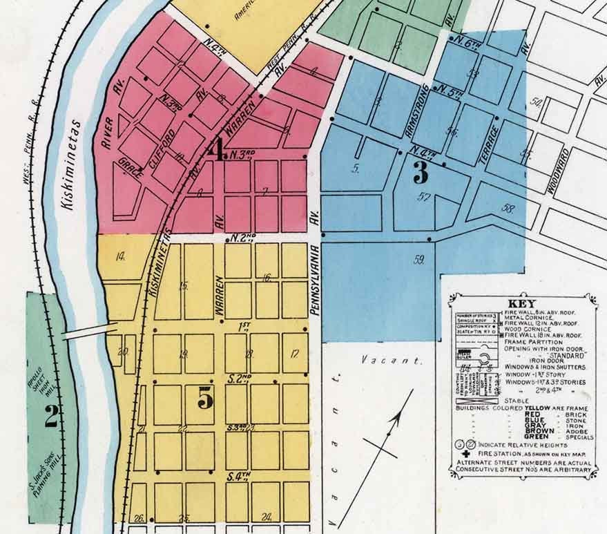 1899 Sanborn Map of Apollo Armstrong County Pennsylvania