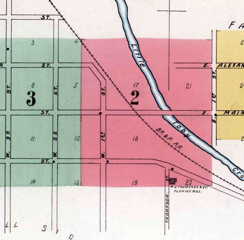1899 Sanborn Map of Brockwayville Jefferson County Pennsylvania