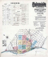 1886 Sanborn Map of Columbia Lancaster County Pennsylvania