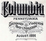 1886 Sanborn Map of Columbia Lancaster County Pennsylvania