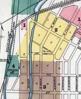 1892 Sanborn Map of Carbondale Lackawanna County Pennsylvania
