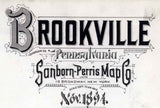 1894 Sanborn Map of Brookville Jefferson County Pennsylvania
