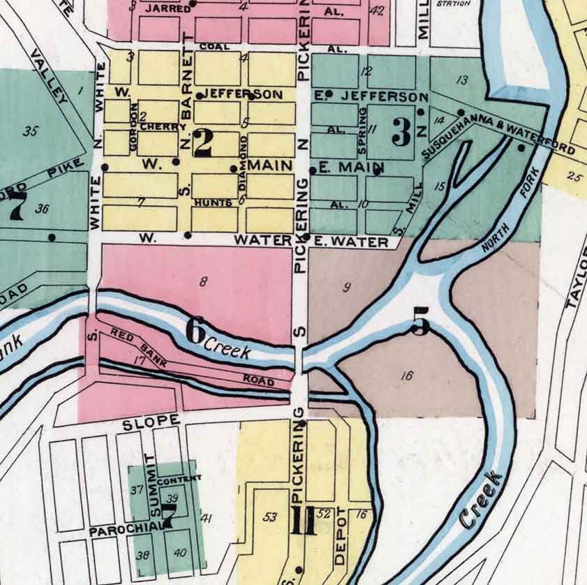 1894 Sanborn Map of Brookville Jefferson County Pennsylvania