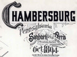 1894 Sanborn Map of Chambersburg Franklin County Pennsylvania