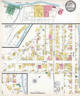 1896 Sanborn Map of California Washington County Pennsylvania