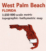 1987 Topo Map of West Palm Beach Florida