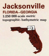 1988 Topo Map of Jacksonville Florida