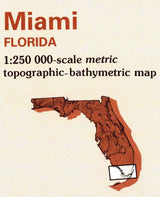 1988 Topo Map of Miami Florida