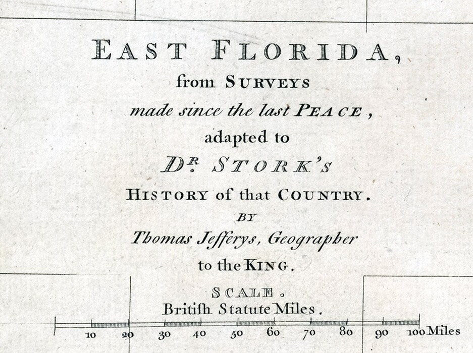 1763 Map of Florida