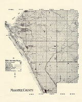 1914 Map of Manatee County Florida