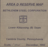 1993 Coal Mine Map of Bethlehem Steel Corporation Johnstown Cambria County Pa