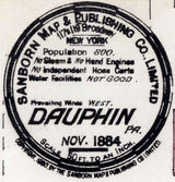 1884 Town Map of Dauphin County Pennsylvania