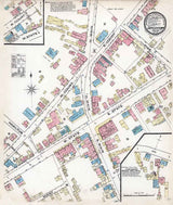 1885 Town Map of Doylestown Bucks County Pennsylvania