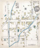 1885 Town Map of Dushore Sullivan County Pennsylvania