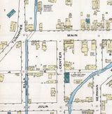 1885 Town Map of Dushore Sullivan County Pennsylvania