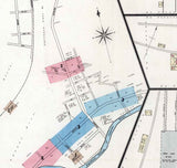 1885 Town Map of Everett Bedford County Pennsylvania