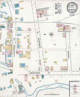 1886 Town Map of Downingtown Chester County Pennsylvania