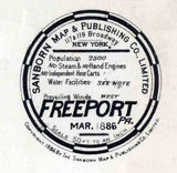 1886 Town Map of Freeport Armstrong County Pennsylvania