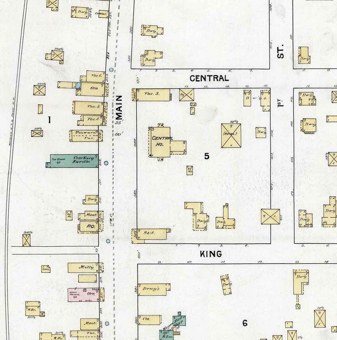 1888 Town Map of Eldred McKean County Pennsylvania