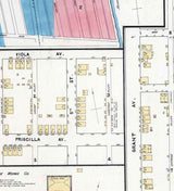 1891 Town Map of Duquesne Allegheny County Pennsylvania