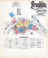 1891 Town Map of Franklin Venango County Pennsylvania