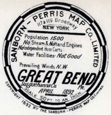 1892 Town Map of Great Bend Susquehanna County Pennsylvania