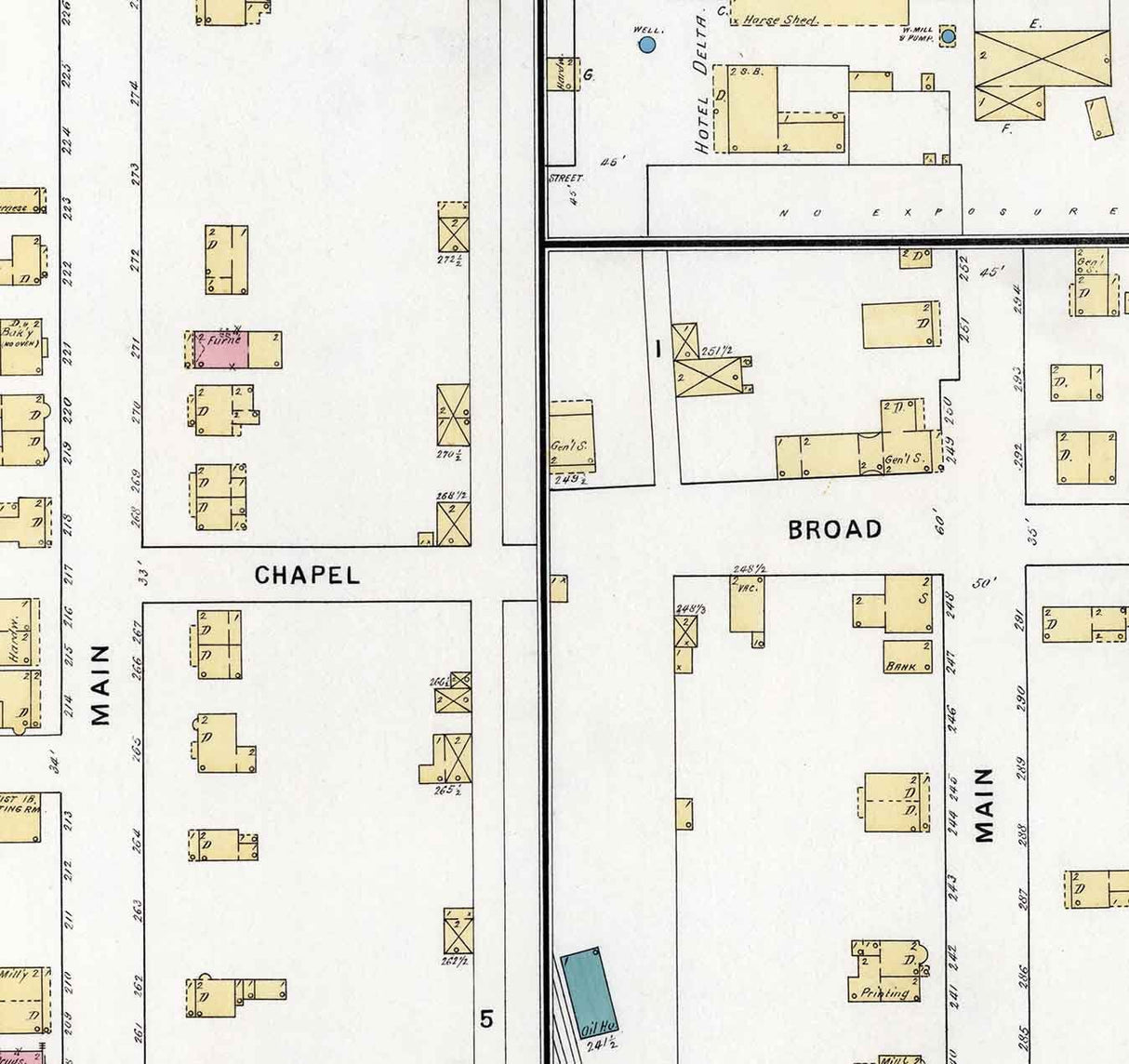1894 Town Map of Delta York County Pennsylvania