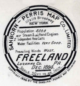 1895 Town Map of Freeland Luzerne County Pennsylvania