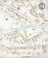 1897 Town Map of Dunbar Fayette County Pennsylvania