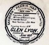 1897 Town Map of Glen Lyon Luzerne County Pennsylvania