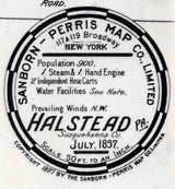 1897 Town Map of Hallstead Susquehanna County Pennsylvania