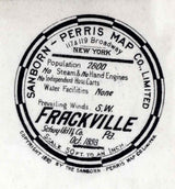 1898 Town Map of Frackville Schuylkill County Pennsylvania