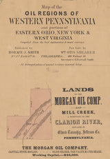 1864 Map of the oil regions of Western Pennsylvania and portions of eastern Ohio New York & West Virginia
