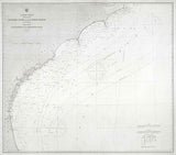 1863 Nautical Map of Cape Hatteras to Mosquito Inlet North Carolina