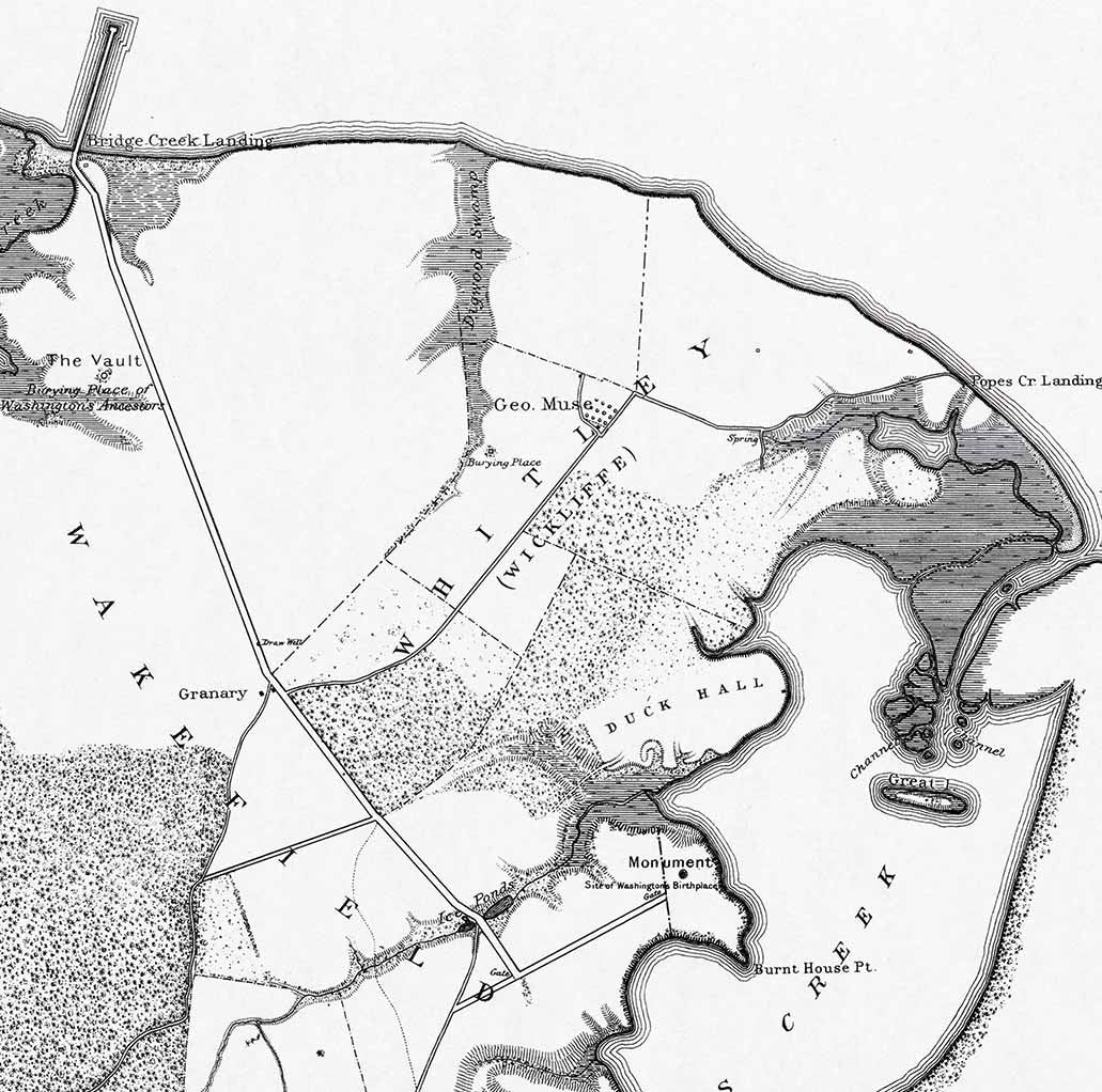 1976 Birthplace Map of Washington Monument