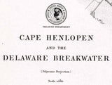 1976 Nautical Map of Cape Henlopen Delaware Breakwater Delaware