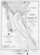 1976 Nautical Map of Providence Harbor Rhode Island