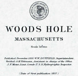 1976 Nautical Map of Woods Hole Massachusetts